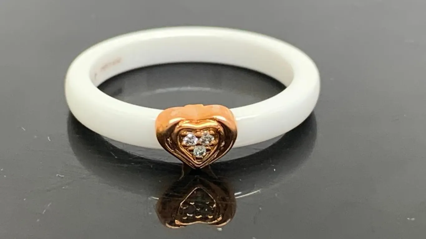 Ceramic Heart Shape Ring
