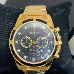 Bulova Men's Watch Gold Tone With Diamond Dial