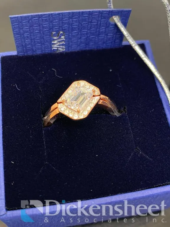 Swarovski Rose Gold Tone Wedding Band