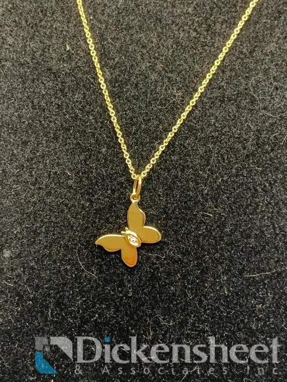 Sydney Evan 14K Yellow Gold Butterfly Necklace