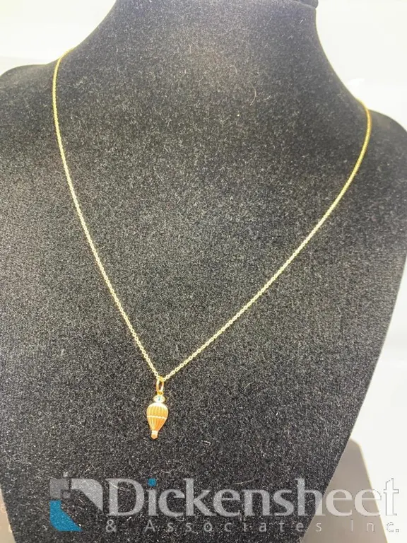 Sydney Evan 14K Yellow Gold Hot Air Balloon Wiked Necklace