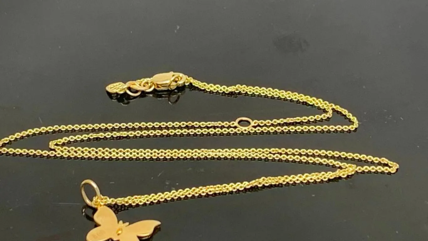 Sydney Evan 14K Yellow Gold Butterfly Necklace