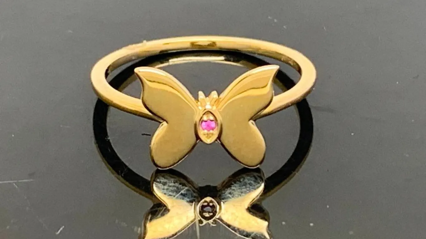 Sydney Evan 14K Yellow Gold Butterfly Ring
