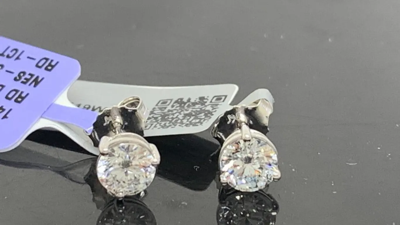 1.00CTW Lab Grown Diamond Earrings New