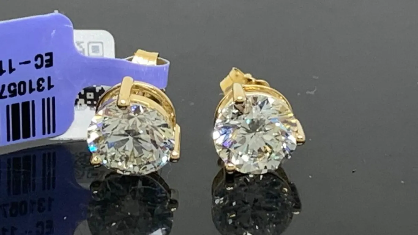 4.00CTW Lab Grown Diamond Earrings VS1-2F-G New