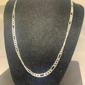 Silver Figaro Style Necklace