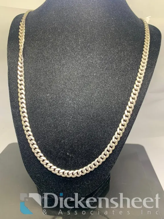 Large Sterling Silver Men's Cuban Neckalce