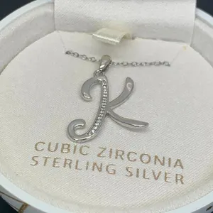 Sterling Silver K Necklace