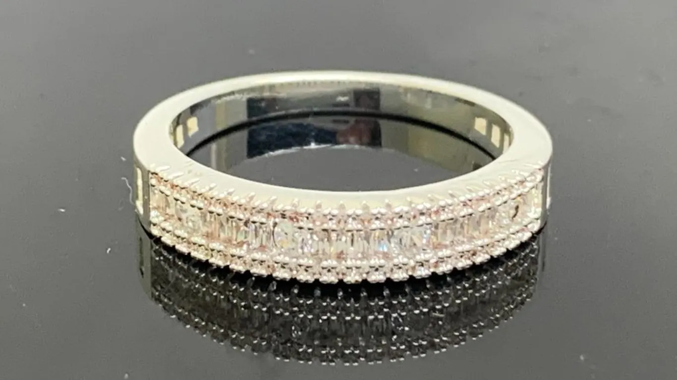 Silver Tone Wedding Band
