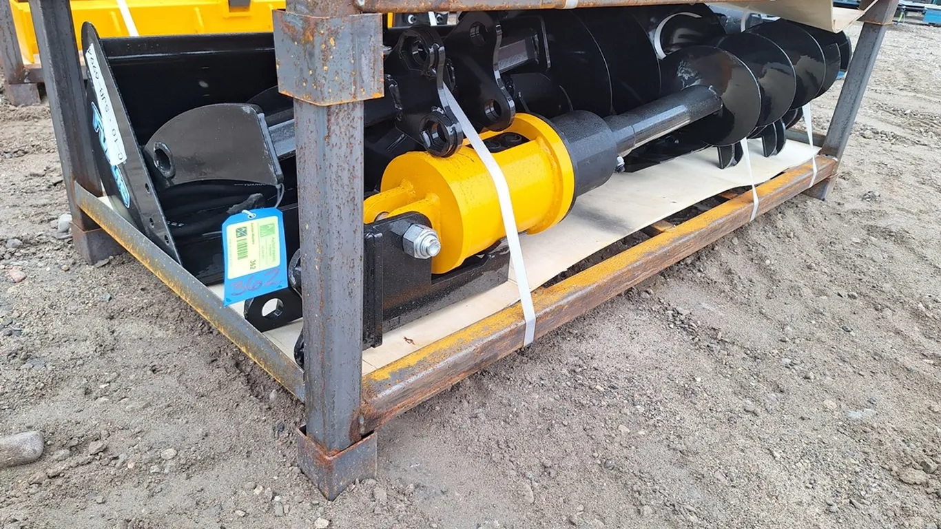 2026 Future 8 Excavator Attachments, Unused, QTY (8) rake, ripper, graber, 12" auger, 16" auger, 8" narrow bucket, 24" bucket, 32" bucket