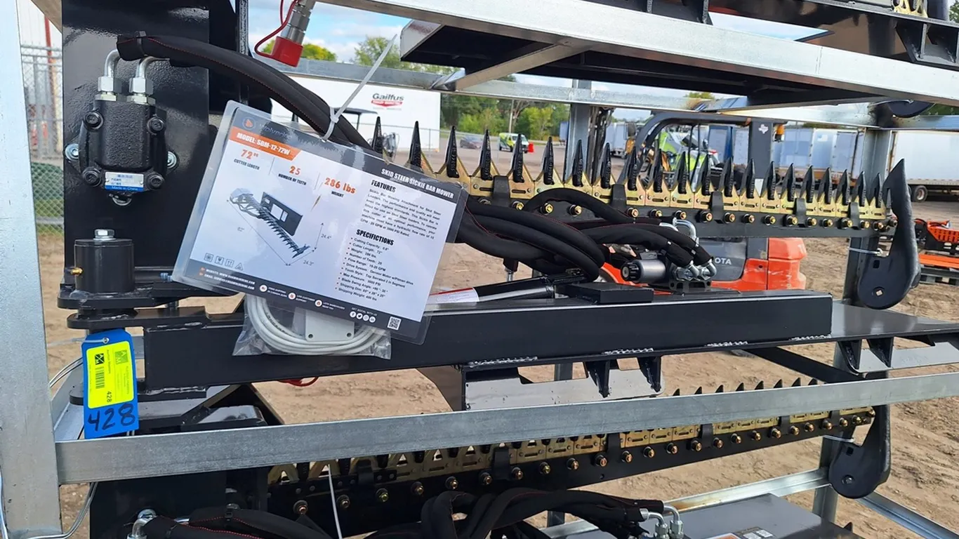 2026 Wolverine Skid Steer Sickle Bar Mower, Model SBM-12-72W, Unused