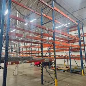 Pallet Racking- Uprights 3 - 42"x16', Crossbeams 8 - 8' and 6 - 12', with Wire Decking