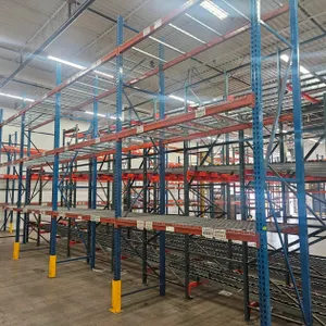 Pallet Racking- Uprights 5 - 42"x16', Crossbeams 24 - 8', with Wire Decking