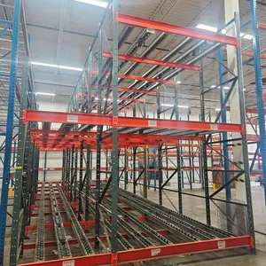 Roller Deck Pallet Racking, Uprights 5 - 4'x10' and 10 - 4'x16', Crossbeams 30 - 8' and 20 - 4', All Rollers and Related