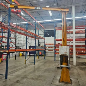 1/4 Ton Jib Crane with Valustar Electric Chain Hoist, Mounted to Floor