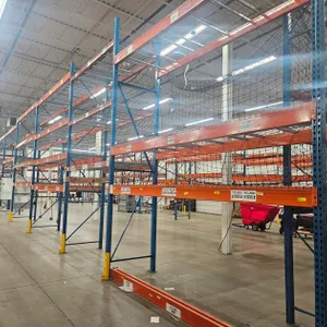 Pallet Racking- Uprights 10 - 42"x16', Crossbeams 54 - 12' and 6 - 8', with Wire Decking
