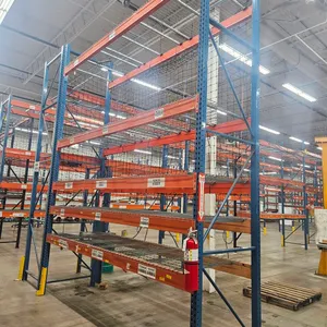 Pallet Racking- Uprights 2 - 42"x16", Crossbeams 10 - 12', with Wire Decking