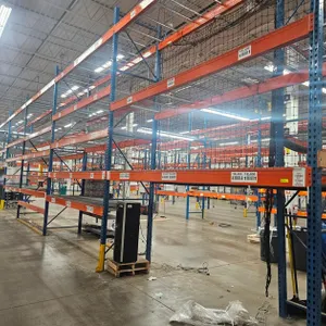 Pallet Racking- Uprights 10 - 42"x16', Crossbeams 66 - 12', with Wire Decking