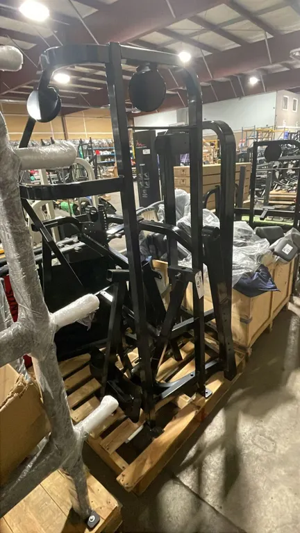 GROUP OF COMMERCIAL EXERCISE MACHINE STEEL FRAME PARTS