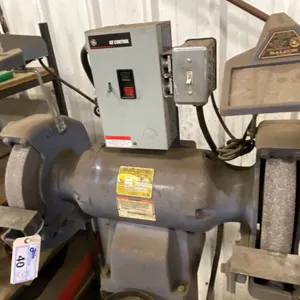 BALDOR 13" GRINDER. 2 HP, 3 PHASE, ON FLOOR STAND. MODEL 1215W