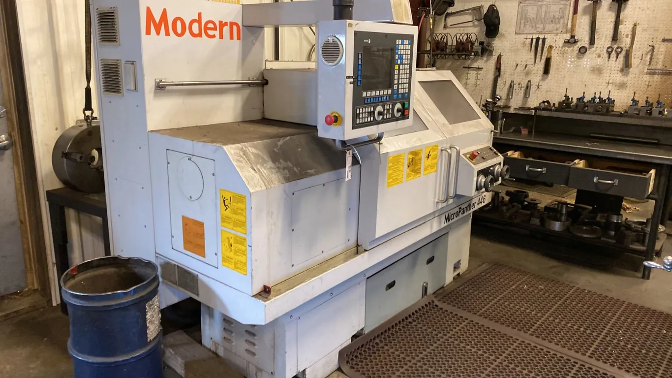 MODERN MICROPANTHER MODEL 446 CNC LATHE. WITH MANUAL. 3 PHASE. MANUFACTURED BY BUFFALO