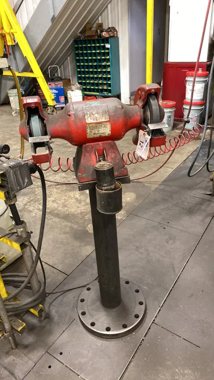 BALDOR 8" GRINDER WITH FLOOR STAND. 3/4 HP