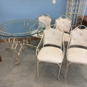 Glass Top Table w/ 4 Chairs