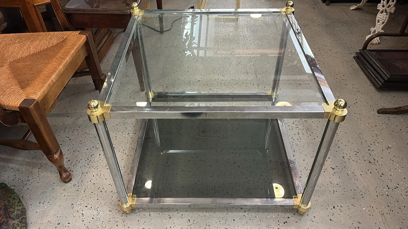 Glass Top End Table