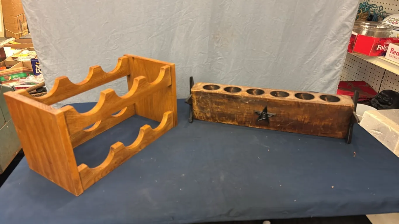 Wine rack, votive holder