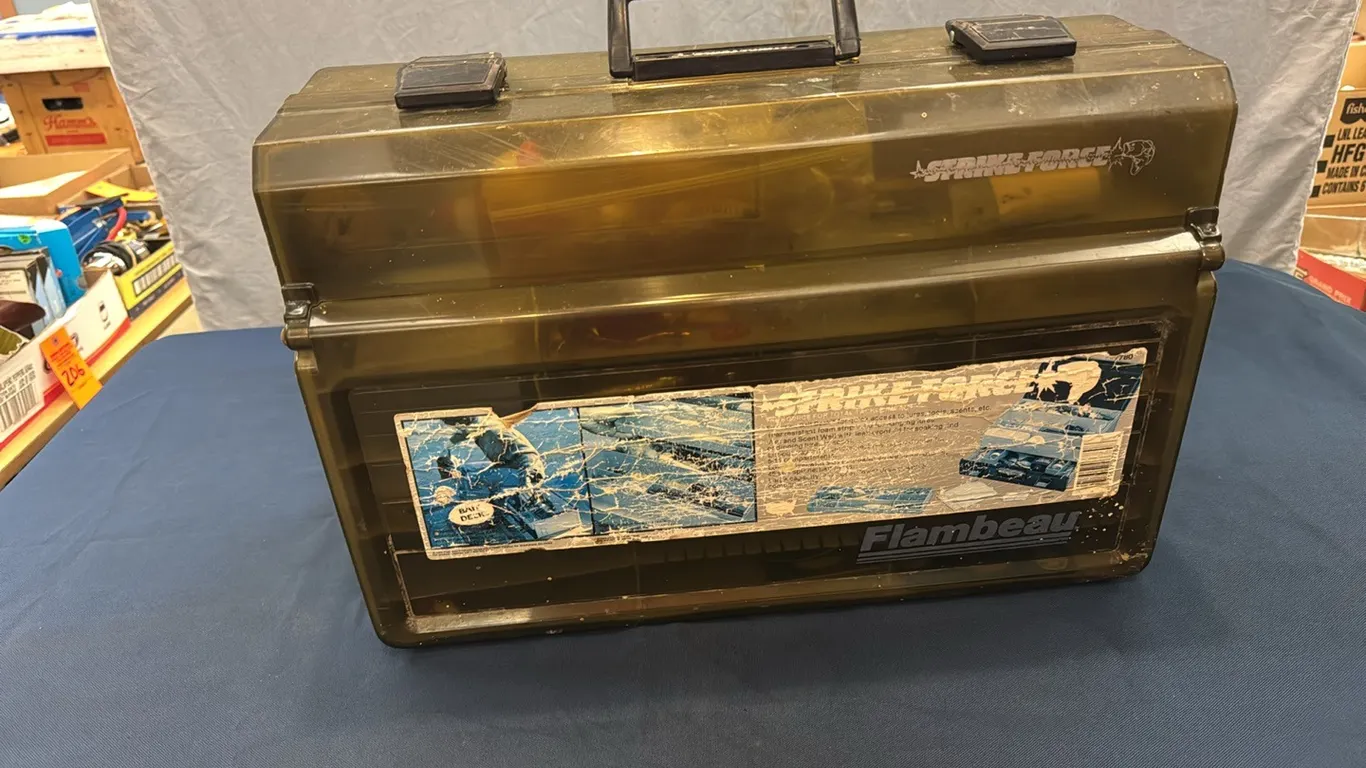 Tackle box with supplies