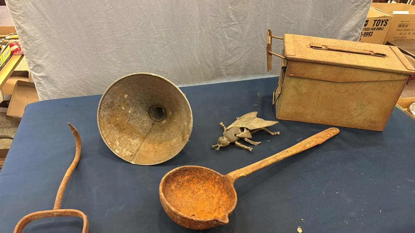 Ammo box, dipper, funnel