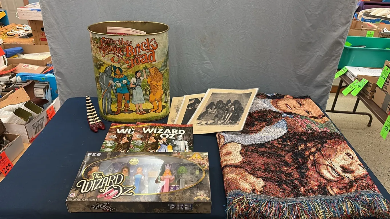 Wizard of Oz Blanket, Garbage Can & Collectibles