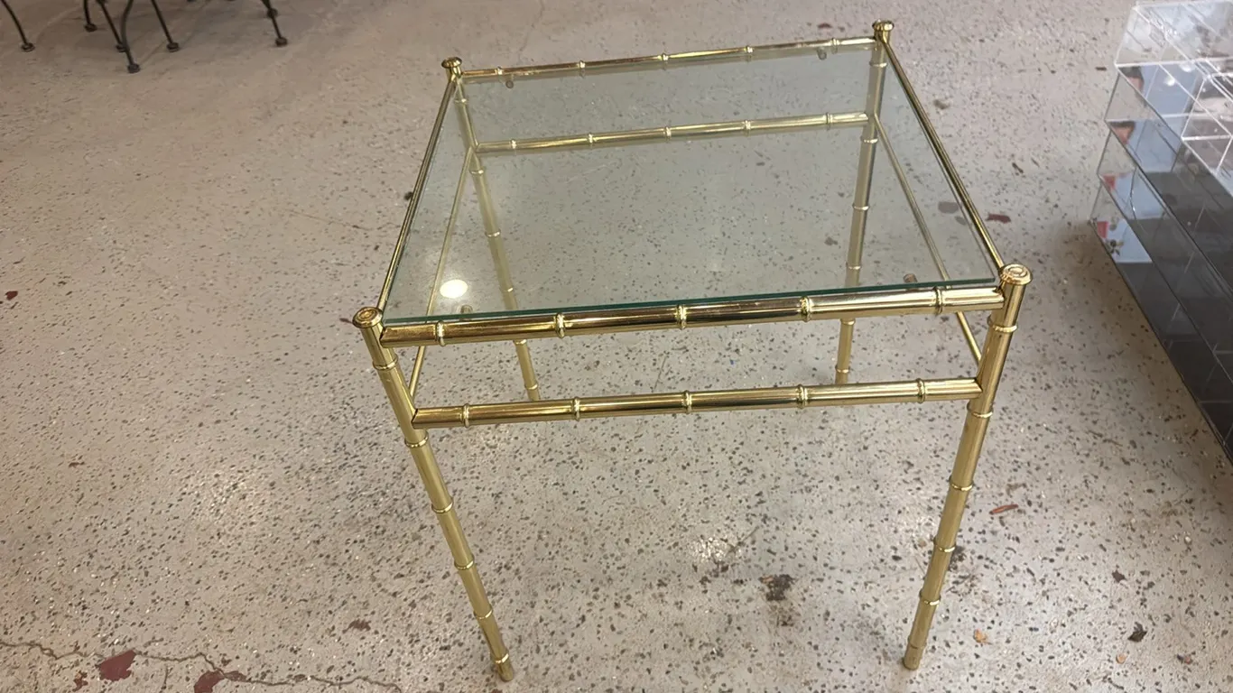 Glass top end table