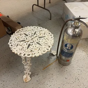 End Table & Fire Extinguisher