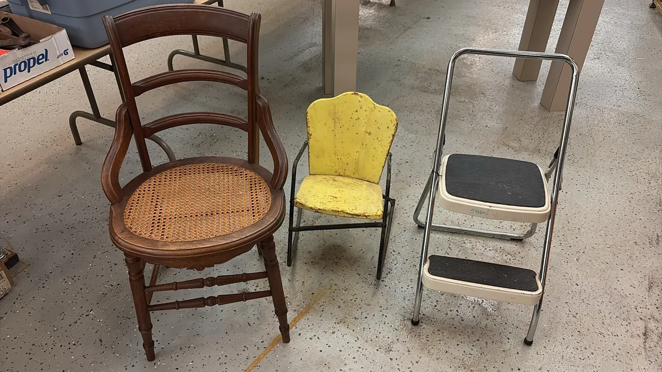Wood Chair, Kids Chair & Step Stool