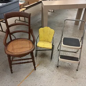 Wood Chair, Kids Chair & Step Stool