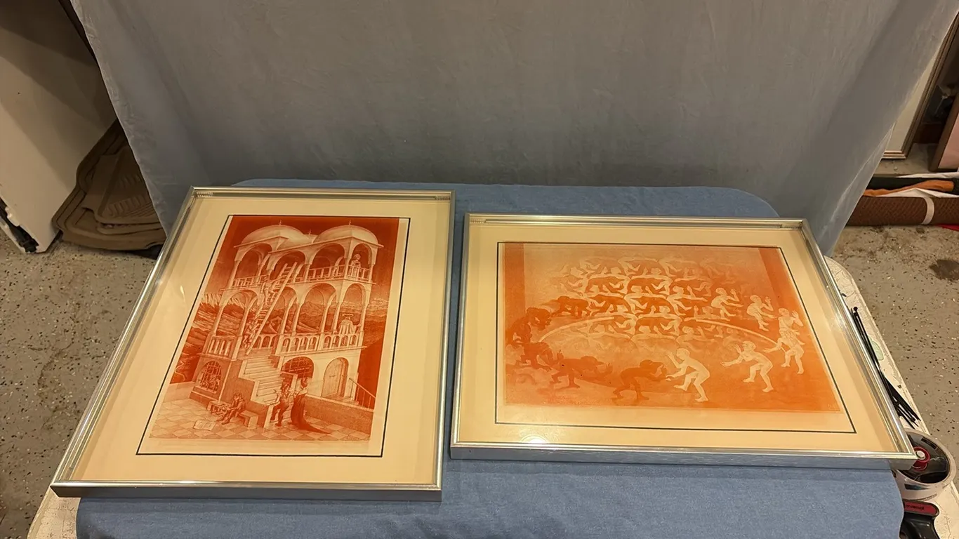 2- Lucid Lines M.C. Escher Glass Artworks