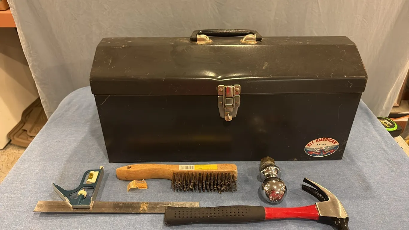 All American Toolbox w/ Misc Tools & Supplies