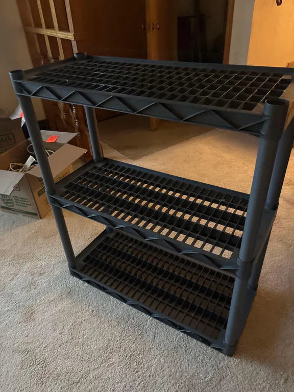 Plastic 3 Shelf Rack