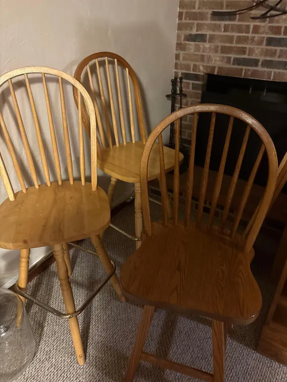 3 Wood Chairs