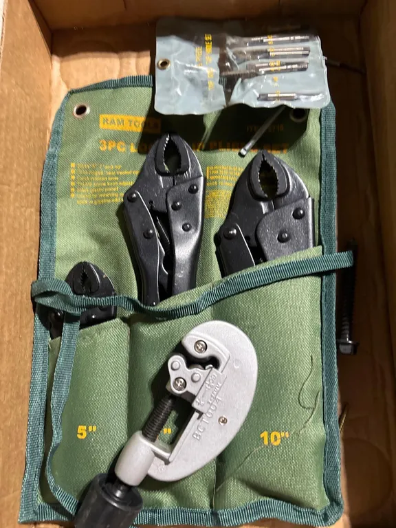 Tube Cutter/ Tap Set, vice grips