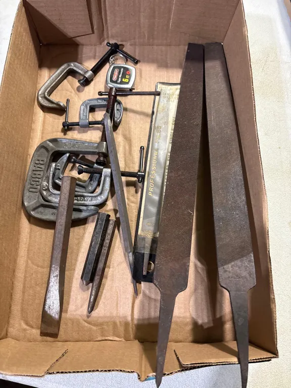 C Clamps, files, Chisels