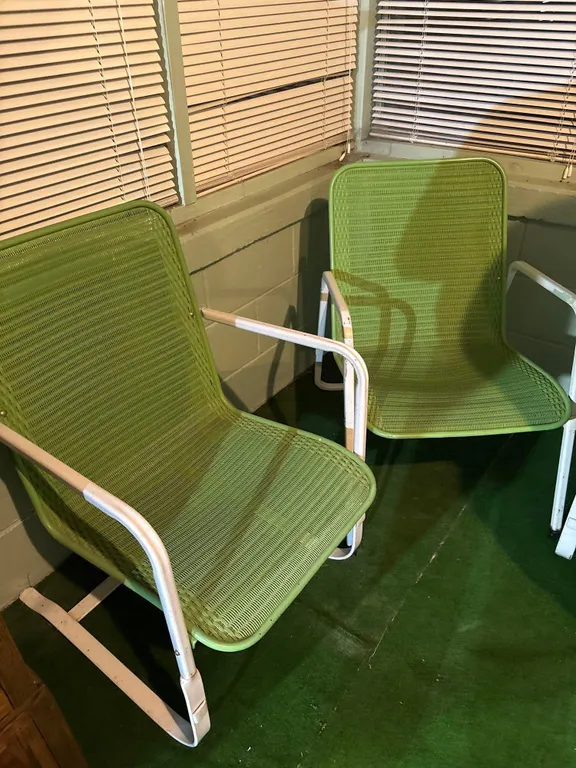 4 Green Lawn Chairs