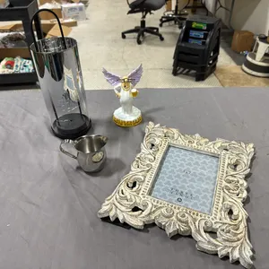 Picture frame, lamp, creamer, angel