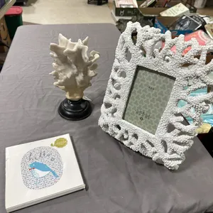 Picture frame, coaster set, sculpture