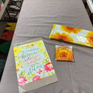 Glass trays, self adhesive sign