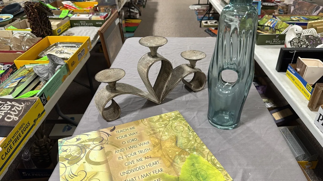 Picture, vase, candle holder