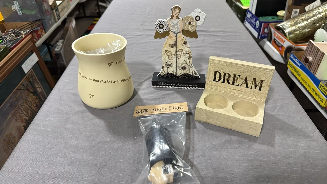 Angel, night light, candle holder