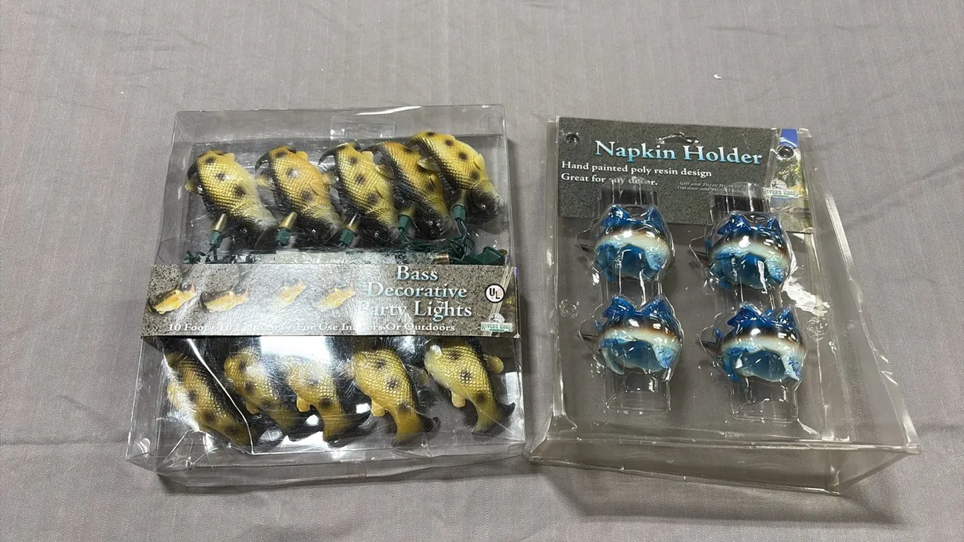 Bass Lights & Swordfish Napkin Holders