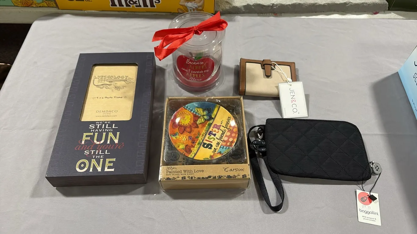 Wallets, Wine Glass & Decor